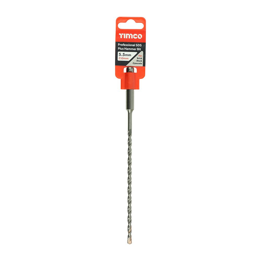 TIMCO Pro SDS Plus Hammer Bits 5.5 x 210 Pack 1