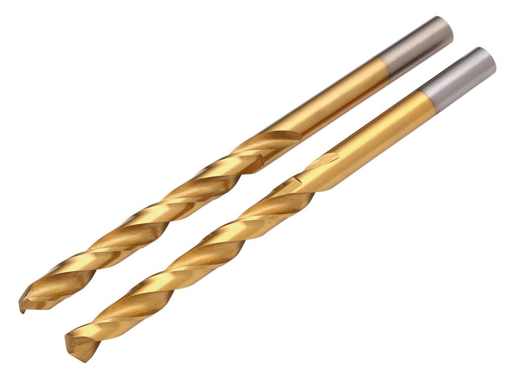 Draper TITANIUM DRILL BIT 6.0MM X2 08869 HSS Titanium Nitride Coated Drill Bits