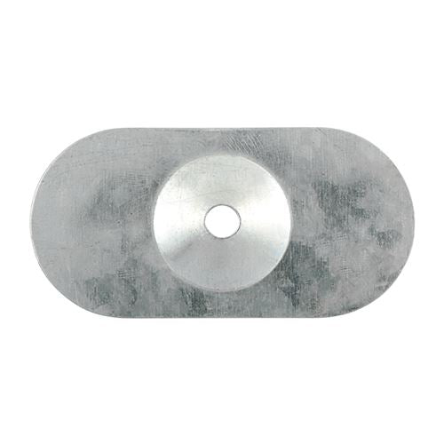 TIMCO Metal Oval Stress Plate Zinc 82 x 40 Silver Pack 50