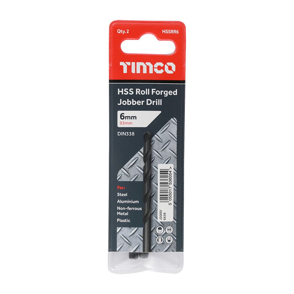 TIMCO HSS-R Jobber Drill Bit 6.0mm Pack 10