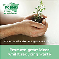 Post-it S/S Recyc 76x76 C/Yllw Pk18