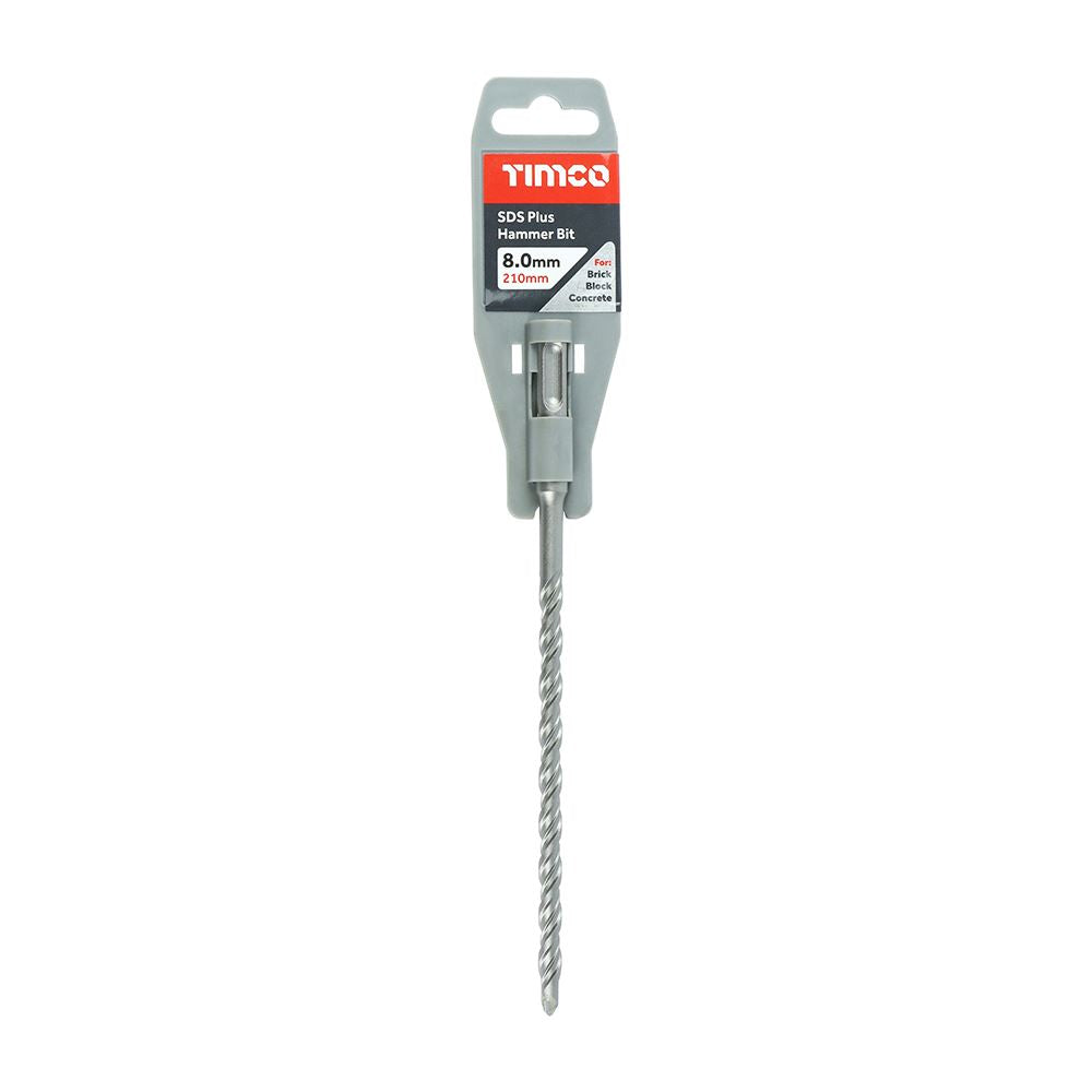 TIMCO SDS Plus Hammer Bit 8.0 x 210 Pack 1
