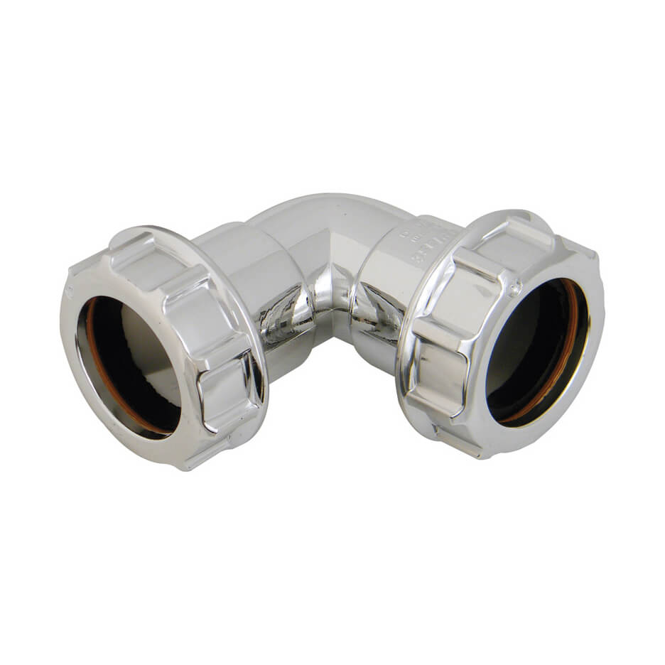FLOPLAST UNIV COMPR CHROME 40MM WASTE 90DEG KNUCK