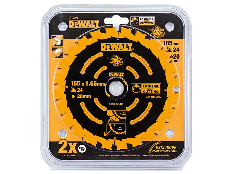 DeWalt DT10300-QZ Extreme Framing Circular Saw Blade 165 x 20mm x 24T