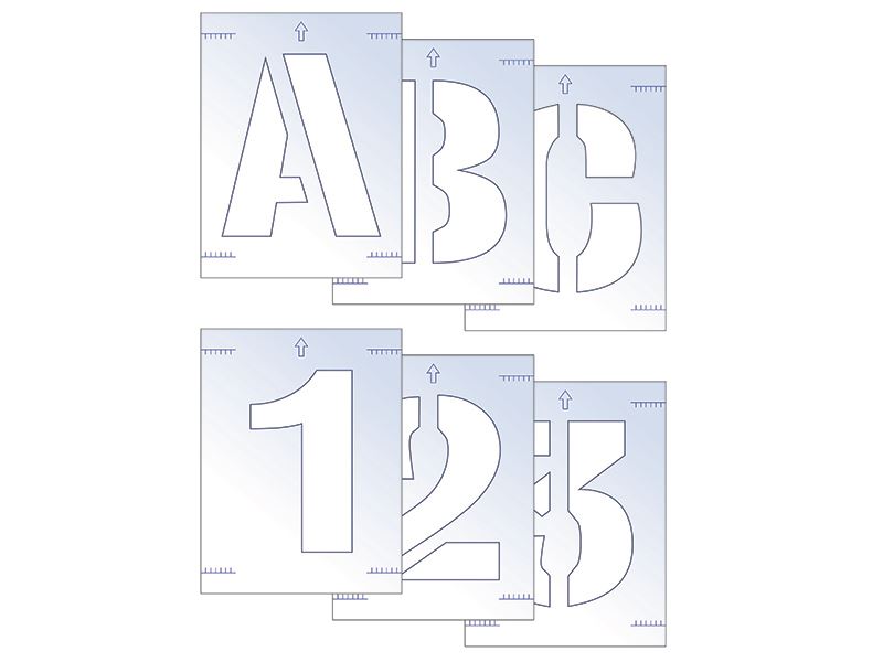 Scan SCA9403 Letter & Number Stencil Kit 25mm |
