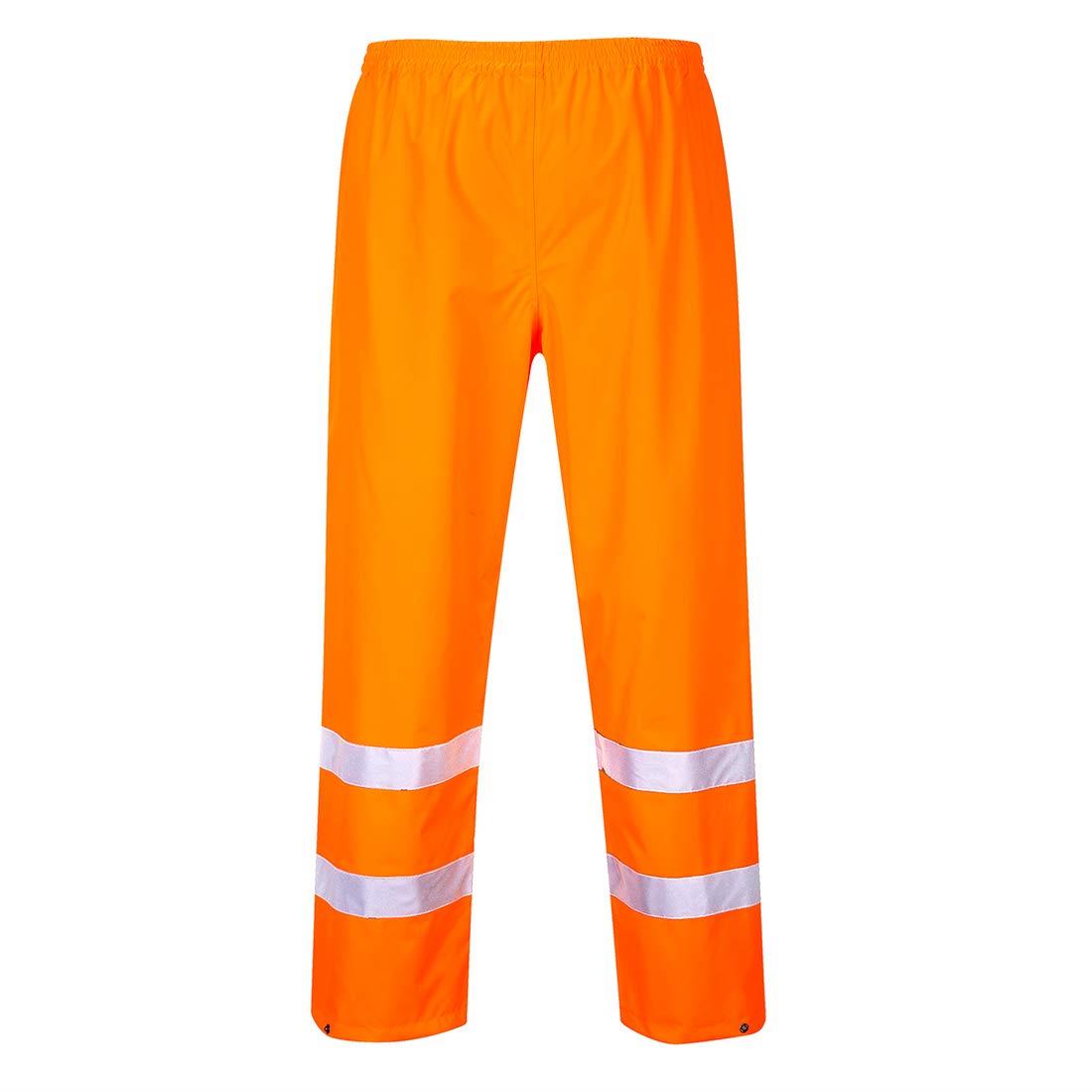 Portwest S480. High Vis Orange Traffic Trousers. MEDIUM