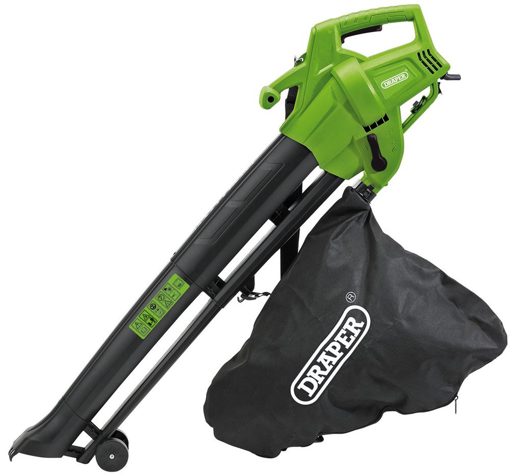 Draper 3000W GARDEN VAC/BLOWER/MULCHE 94794 94794 230V Garden Vacuum, Blower and Mulcher, 3000W