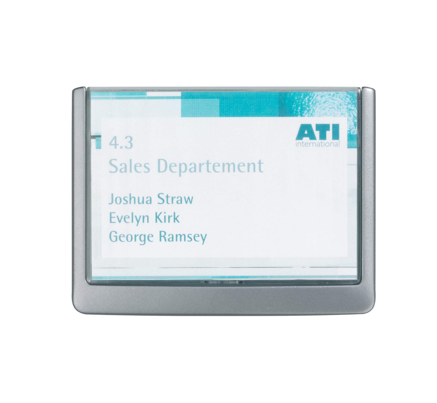 Durable Adhesive CLICK SIGN Wall Mounted Door Sign Holder | 149x105mm | Grey