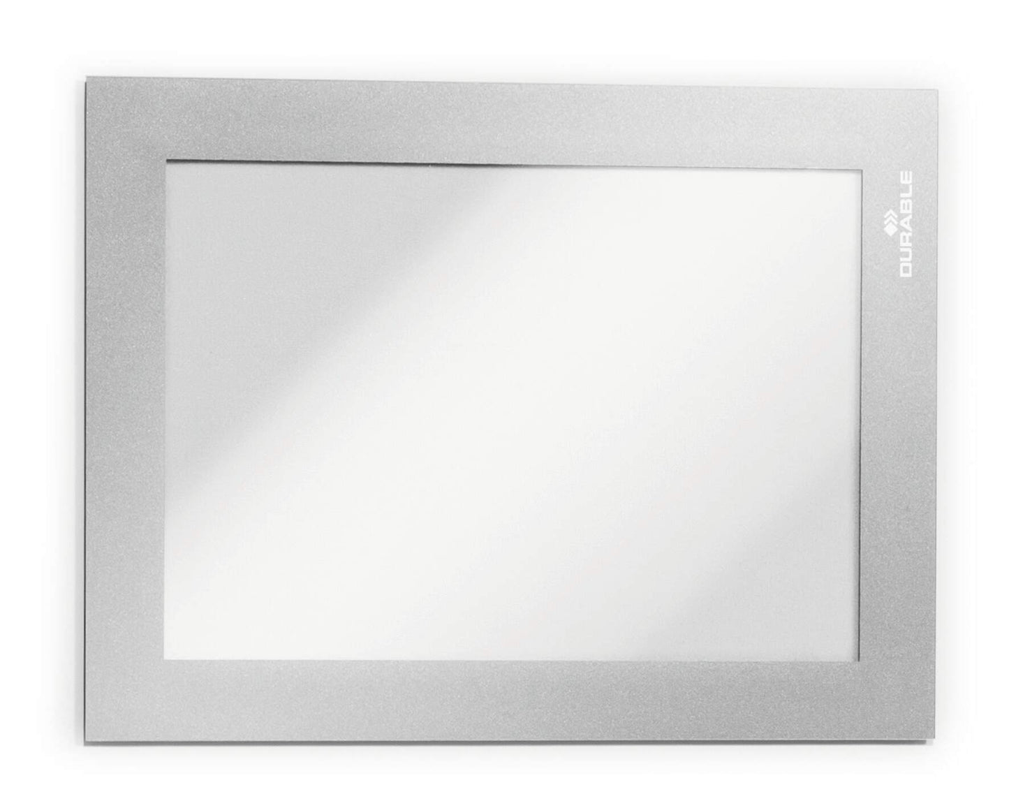 Durable DURAFRAME Magnetic Document Signage Frame for Metal | 5 Pack | A6 Silver