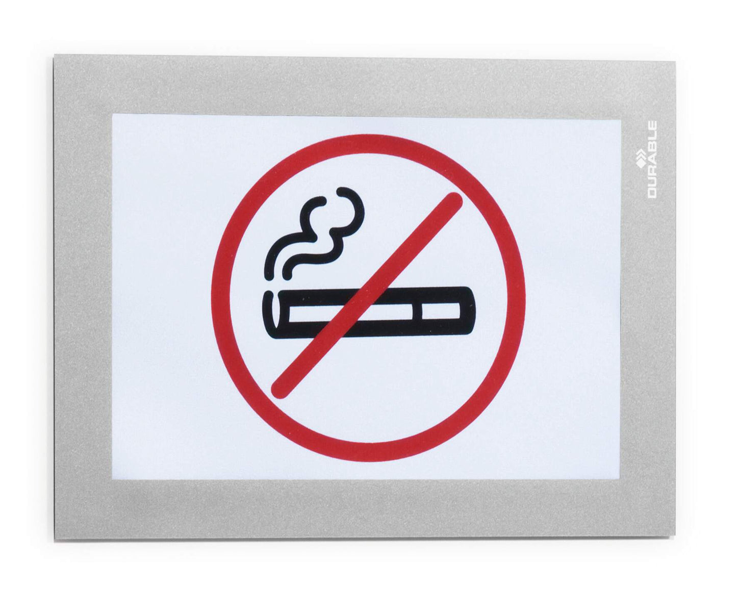 Durable DURAFRAME Self Adhesive Magnetic Signage Frame | 2 Pack | A6 Silver