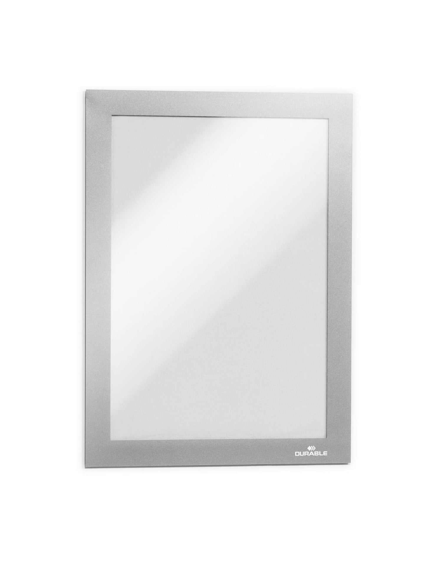 Durable DURAFRAME Magnetic Document Signage Frame for Metal | 5 Pack | A5 Silver