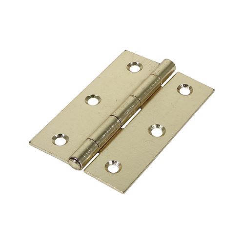 TIMCO Butt Hinge Fixed Pin E/Brass 90 x 60 Pack 2