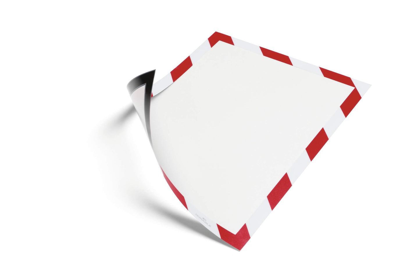 Durable DURAFRAME Magnetic Signage Hazard Frame | 5 Pack | A4 Red & White