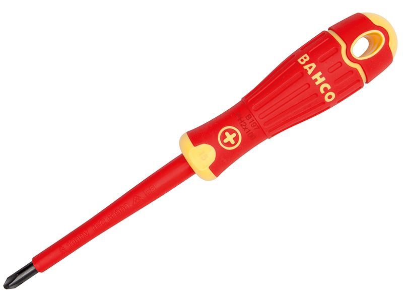 Bahco B197.001.080 BAHCOFIT Insulated Screwdriver Phillips Tip PH1 x 80mm