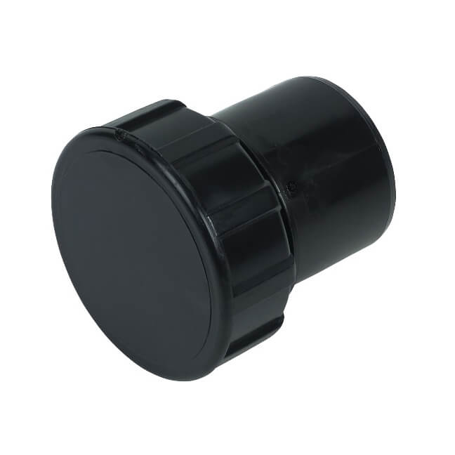 40MM WASTE - 1_" ACCESS PLUG SOLVENT BLACK