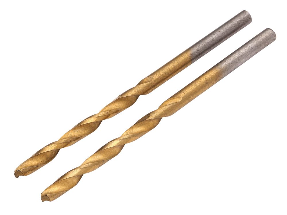 Draper TITANIUM DRILL BIT 4.5MM X2 08866 HSS Titanium Nitride Coated Drill Bits