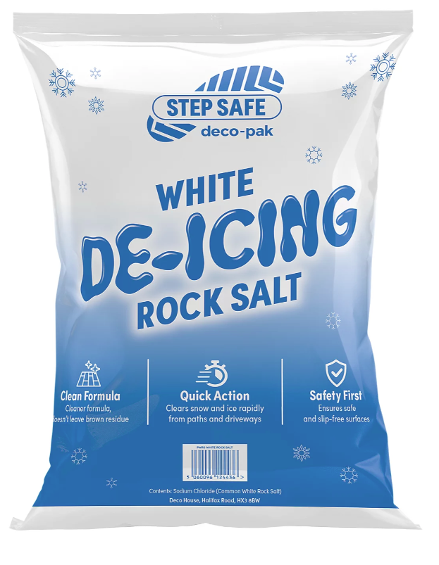 Deco-Pak Brown Rock Salt 20kg Winter De-Icing Salt for Paths Driveways Roads Ice & Snow