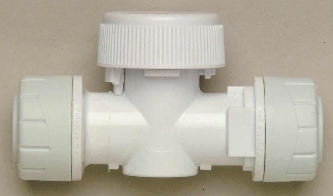 POLYPLUMB SHUT-OFF VALVE WHITE;15MMX15MM