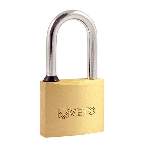 TIMCO Long Shackle Brass Padlock 50mm Pack 1