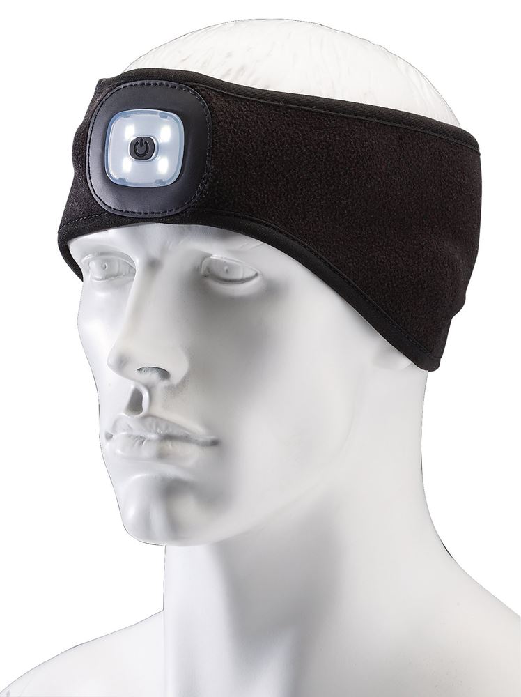 Draper HEAD BAND TORCH - BLACK 95172 95172 Headband with USB Rechargeable LED Torch, 1W, One Size
