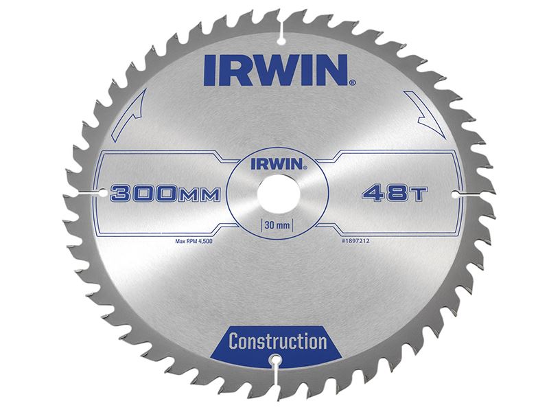 IRWIN® 1897212 General Purpose Table & Mitre Saw Blade 300 x 30mm x 48T ATB