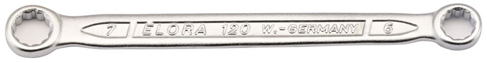 94354 Elora Elora Flat Metric Ring Spanner, 6 x 7mm 120-6x7 Spanner/Wrench Ring Spanners Professional Trade DIY Workshop Garage Use