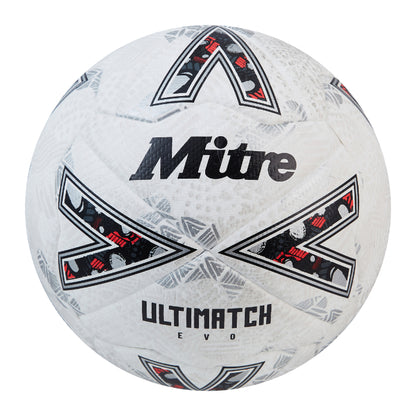 Mitre Ultimatch Evo Football - 3 - White/Off-White/Silver