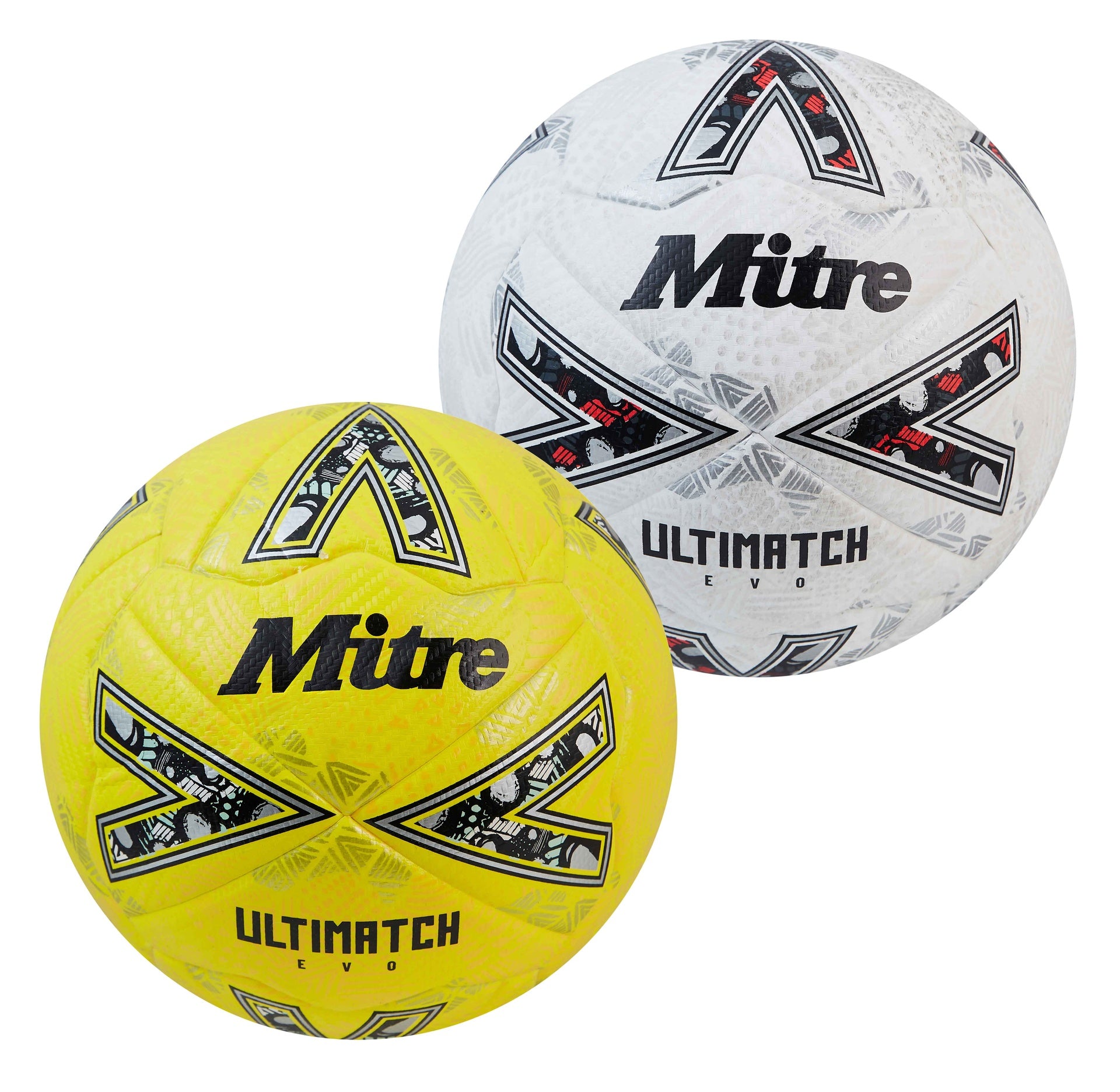 Mitre Ultimatch Evo Football - 3 - Fluo Yellow/Yellow/Gold