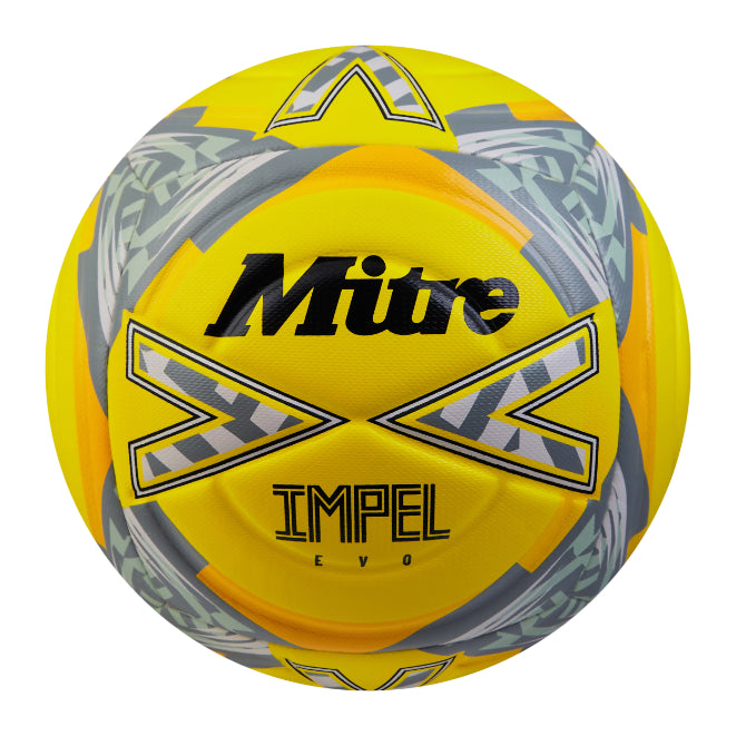 Mitre Impel Evo Football - 3 - Yellow/Black/Grey