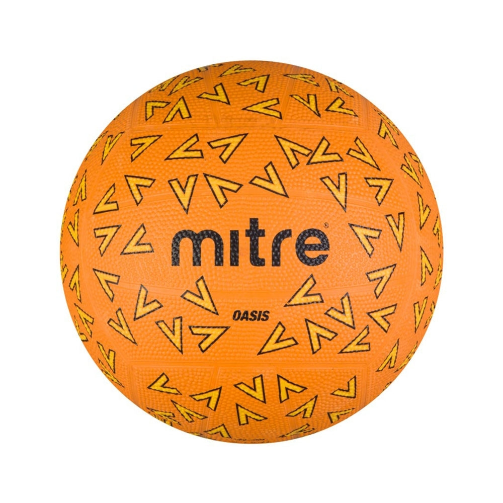 Mitre Oasis 18 Panel Netball Orange/Yellow/Black 5