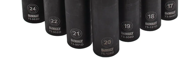 DeWalt McLaren Deep Impact Socket Set 1/2in Drive 7 Piece Heavy Duty