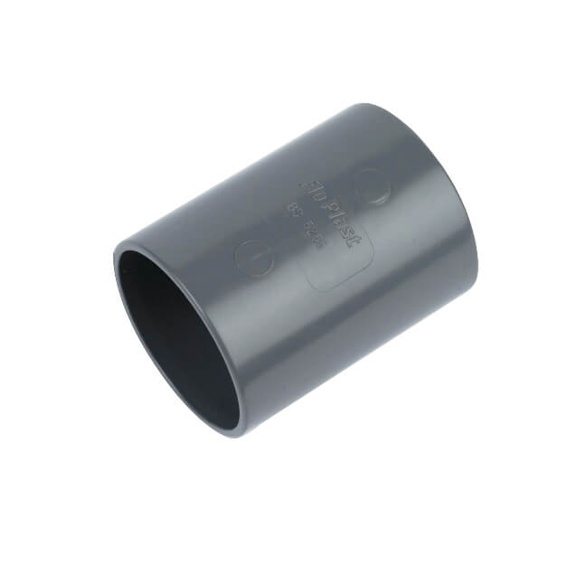 50MM WASTE - 2" STRAIGHT COUPLING SOLVENT GREY