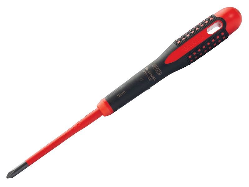 Bahco BE-8610SL ERGO� Slim VDE Insulated Phillips Screwdriver PH1 x 80mm