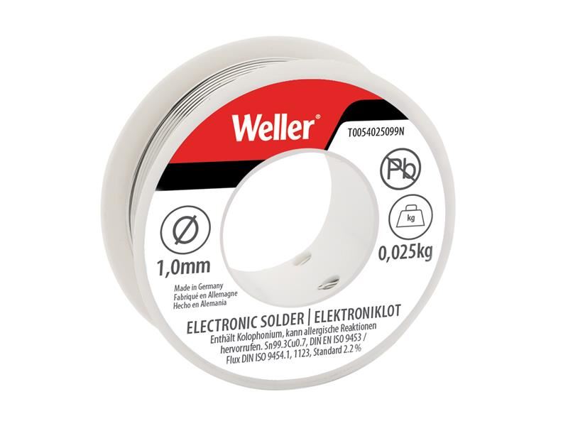WEL Electronic Lead-Free Solder Sn99 Cu3, 1mm 25g