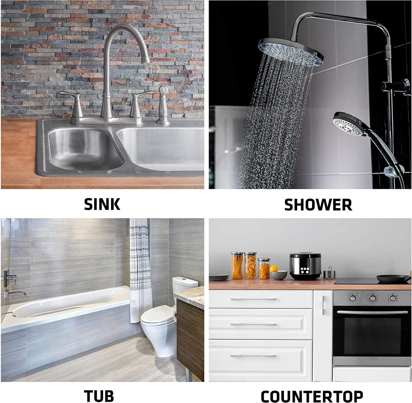 Everbuild White Bath & Kitchen Sealant WaterProof Mould Resistant 290ml