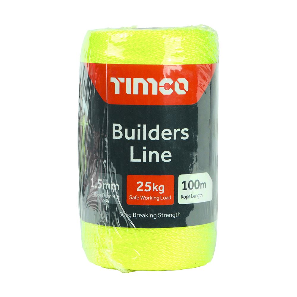 TIMCO Brick Line Yellow - Tube 1.5mm x 100m Yellow Pack 1