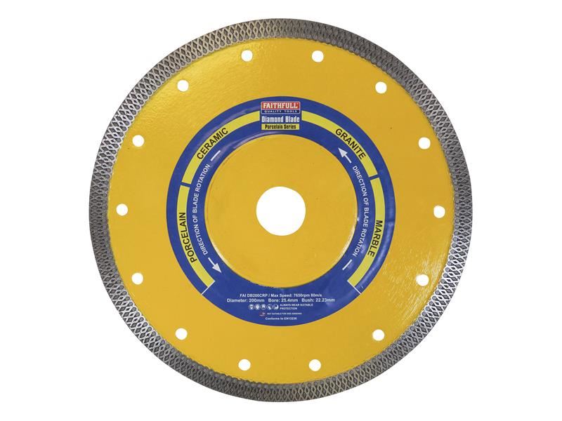 Faithfull FAIDB200CRP Porcelain Diamond Blade 200 x 25.4mm |