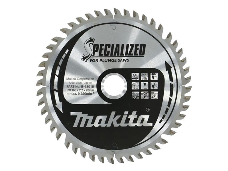MAK B-33015 Specialized for Plunge Saws Blade 165 x 20mm x 48T
