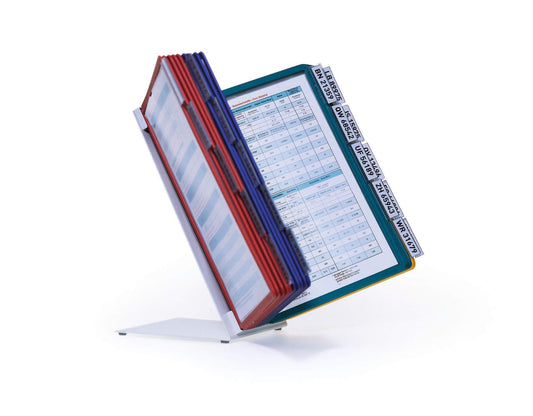 Durable VARIO TABLE 20 Display Panel Desk Stand | 20 Panels | A4 Colour Coded