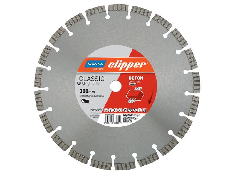 NortonClipper 70184694468 Classic Beton Diamond Blade 300 x 20mm