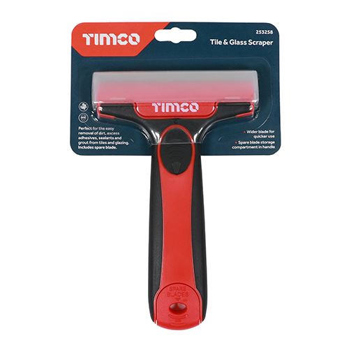 TIMCO Tile & Glass Scraper 100mm Pack 1