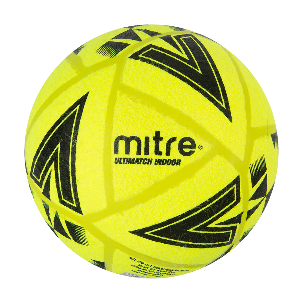 Mitre Ultimatch Indoor Football Yellow/Black 5