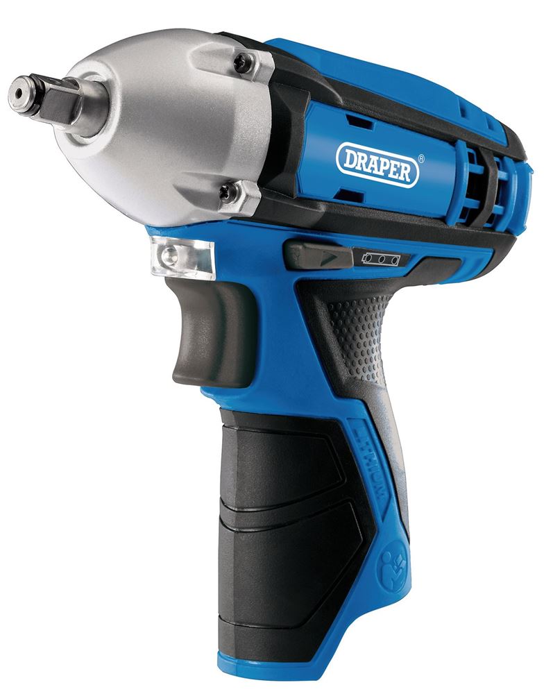 70276 Draper 12V Impact Wrench, 3/8 Sq. Dr., 80Nm (Sold Bare) CIW12VD Spanner/Wrench Impact Drivers and Wrenches 3/8 Sq. Dr. Professional Trade DIY