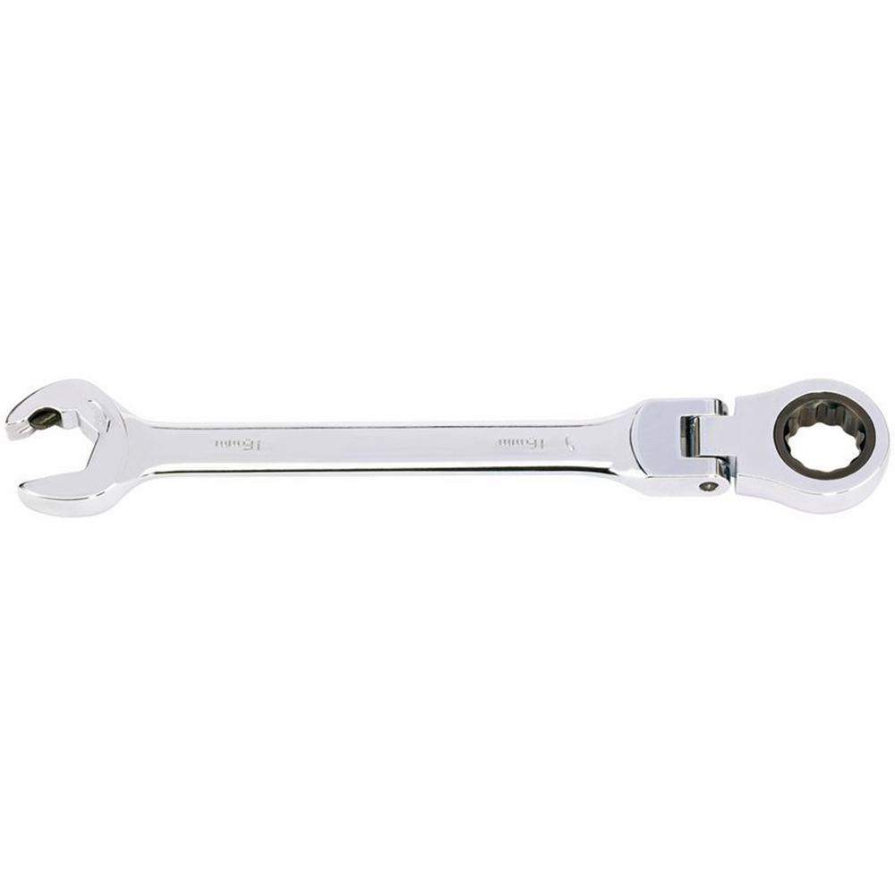 DRAPER 06861 - Metric Combination Spanner with Flexible Head and Double Ratcheting Features (16mm)
