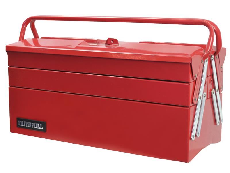 Faithfull FAITBC519 Metal Cantilever Toolbox - 5 Tray 49cm (19in) |