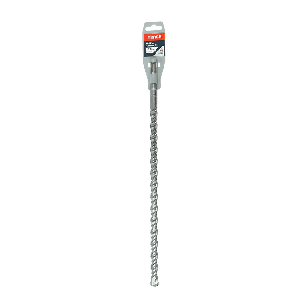 TIMCO SDS Plus Hammer Bit 18.0 x 450 Pack 1
