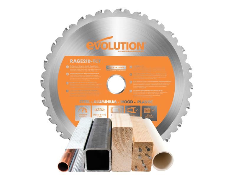EVL Multi-Material Mitre Saw Blade 210 x 25.4mm x 24T