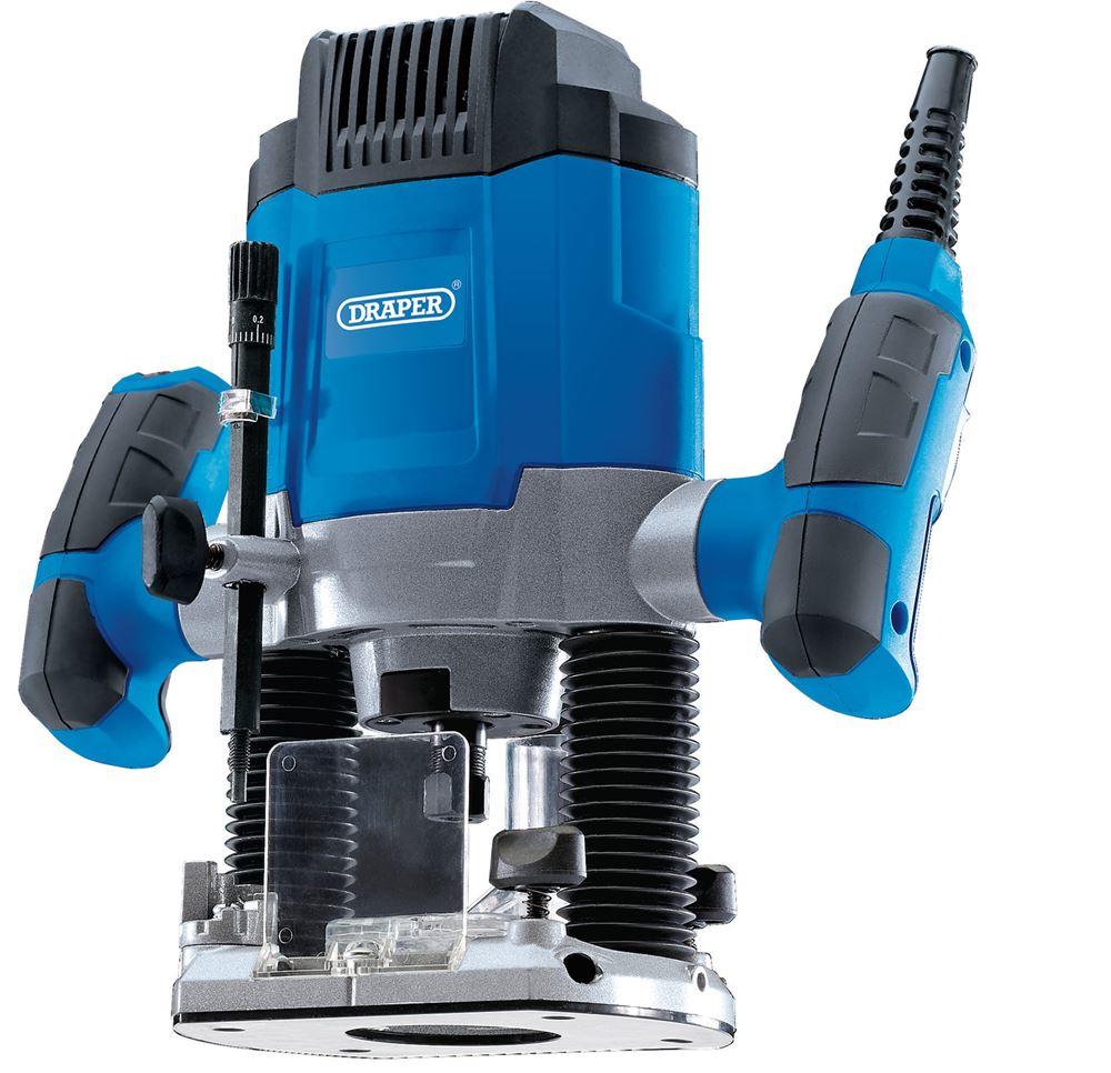 Draper 1200W 1/4 8MM ELECTRIC ROUTER 02519 230V Variable Speed Router, 1/4", 1200W