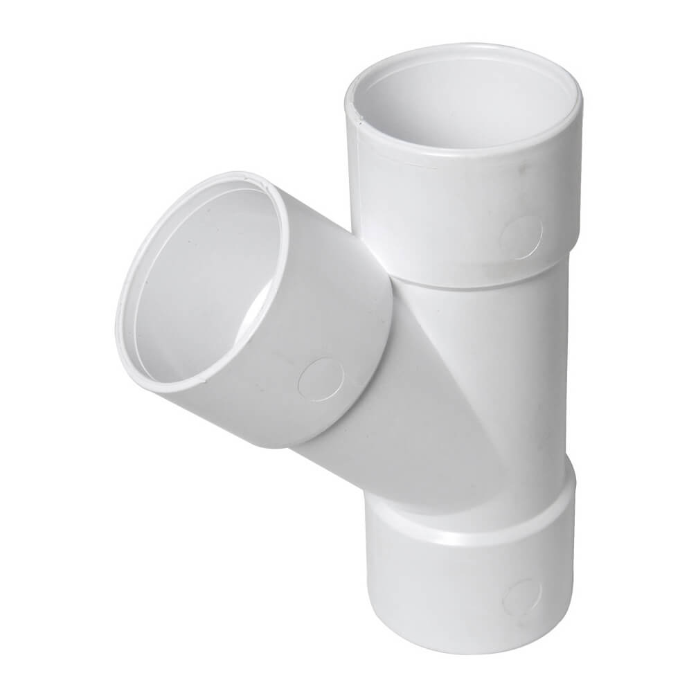 32MM WASTE - 1_" - 45 � JUNCTION (WHITE ONLY) SOLVENT WHITE