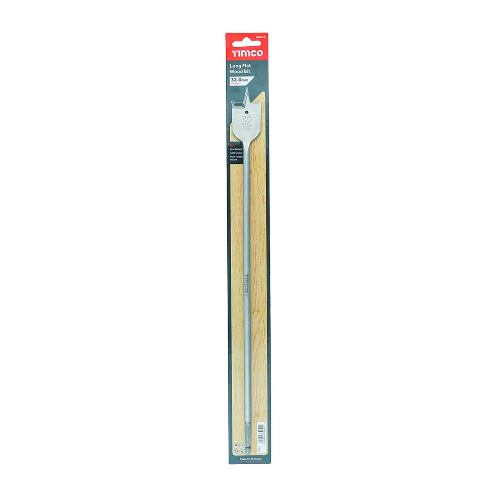 TIMCO Long Flat Wood Bit 32.0 x 400 Pack 1